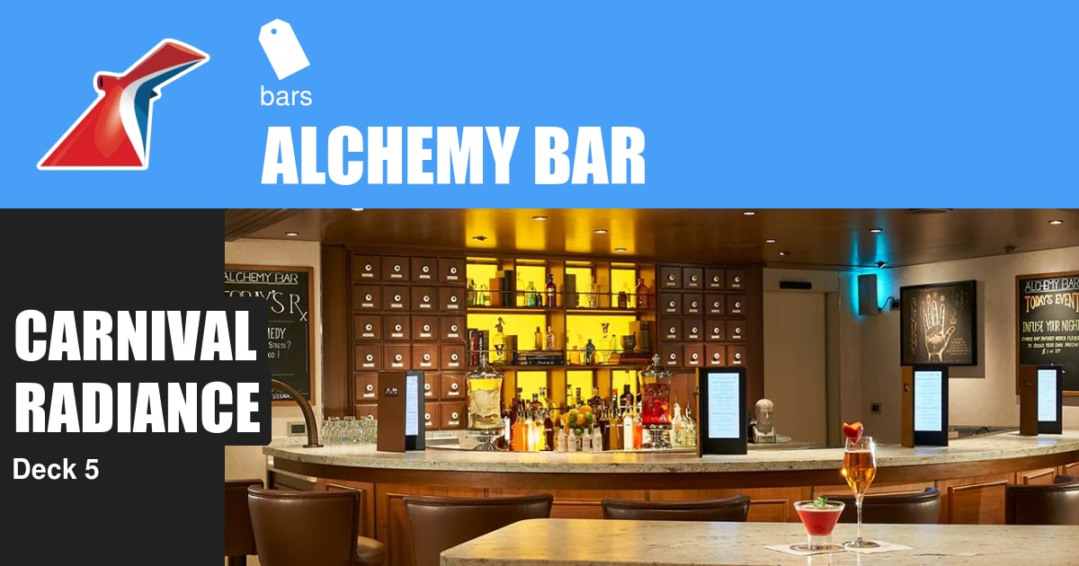 Carnival Radiance Alchemy Bar